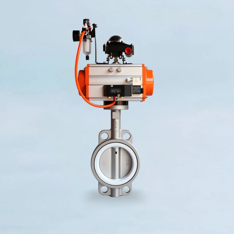 Heavy-Body Series Stainless Steel Wafer Type Butterfly Valve - Pneumatic